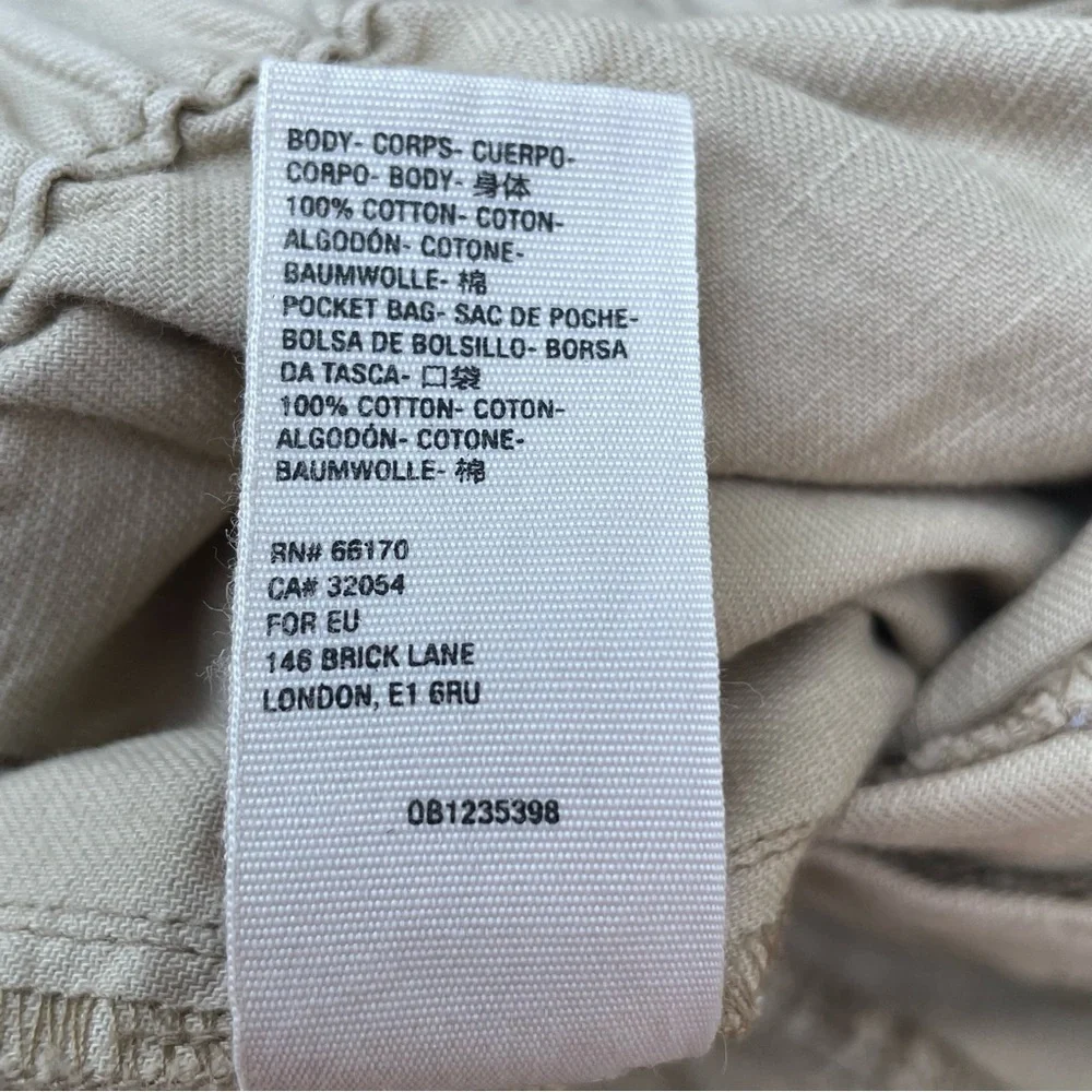 Free People Pants Womens L‎ Begie Ready to Run Cinch-Waist OB1235398 Parchment